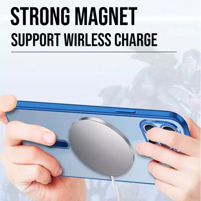 Luxury Plating Clear Magnetic For Magsafe Wireless Charge Case For iPhone 14 13 12 11 Pro Max X XR XS 8 8 Plus  7 7 plusSoft Silicone Cover